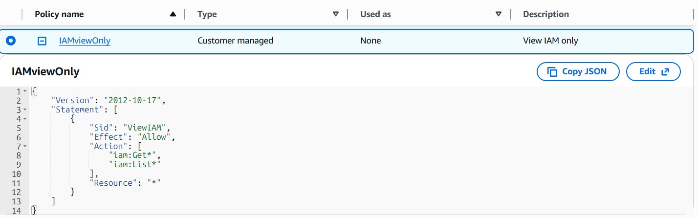 002 IAMviewOnly policy for attacker